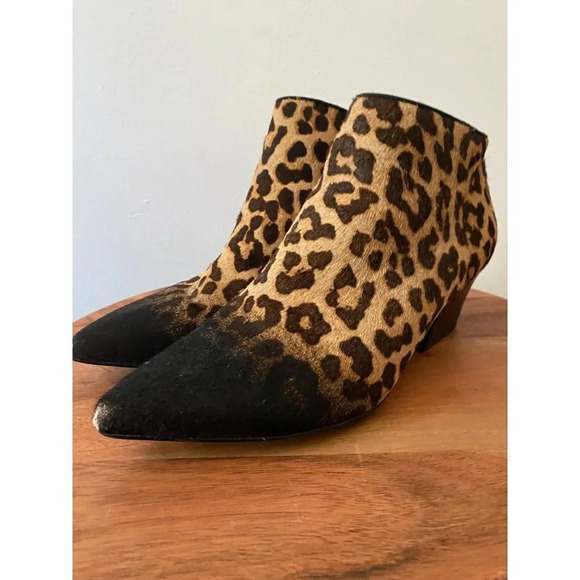 Franco Sarto Shoes Women’s 6 Lowe 2 Ombre Leopard Animal Print Ankle Boots - Picture 5 of 10